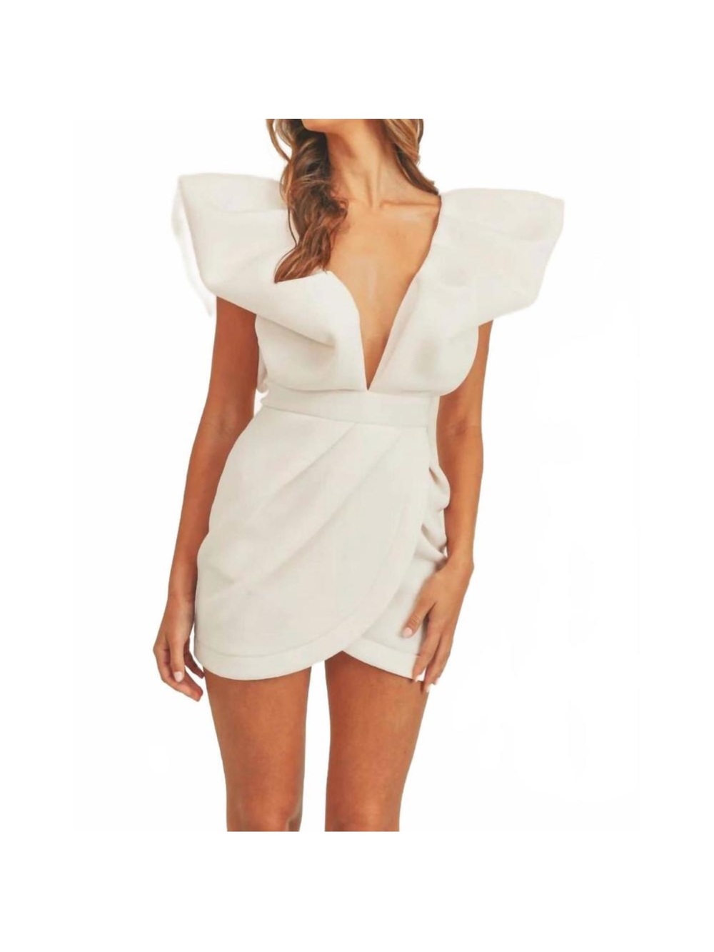 Mable Puff Sleeve Tulip Scuba Dress cocktail